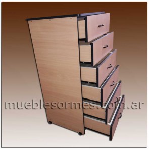 Mueble de 6 cajones de madera